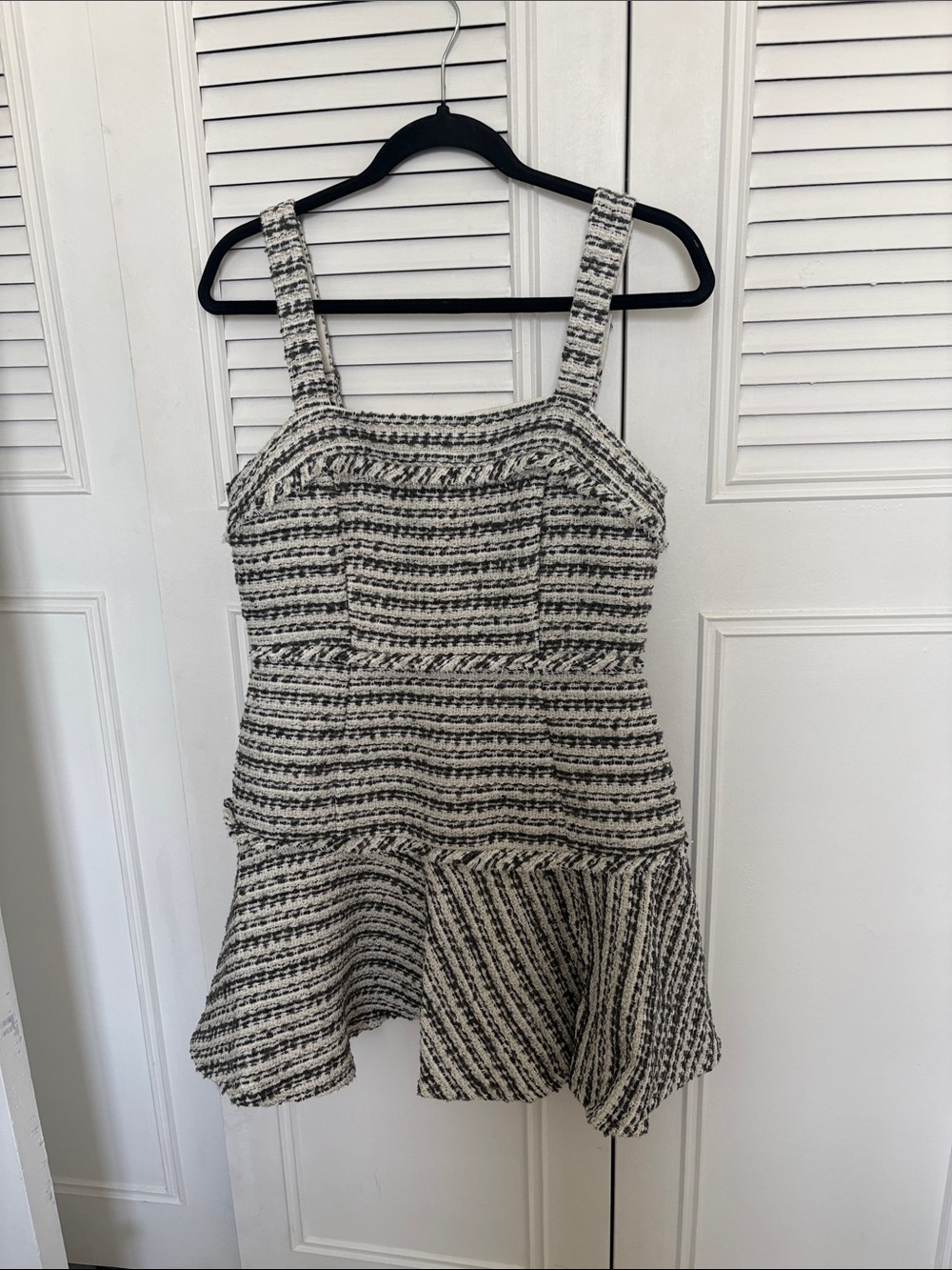 Mustard Seed Black and White Striped Mini Dress